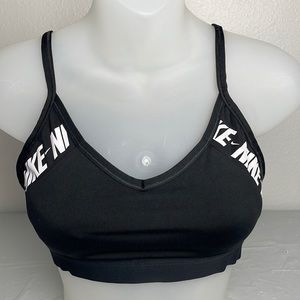 Nike Dri-Fit sports bra padded black white child small sports